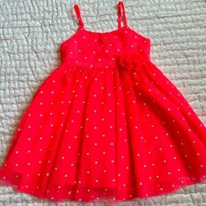 H&M Adorable  tulle dress with silver heart , fully lined, size 3-4Y.
